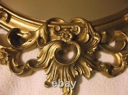 Vintage Large Syroco Ornate Gold Scroll Wall Mirror Hollywood Regency Gorgeous