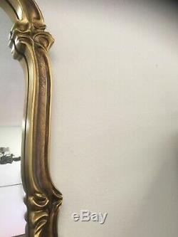 Vintage Large Wall Mirror Matt Gold Gilt 26.5x 43