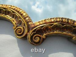 Vintage Ornate Large Mirror 20x31 Wall Hanging Rococo Style Wood Gold Gesso VTG