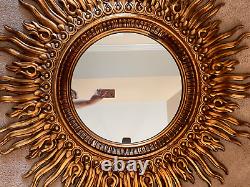 Vintage large Sunburst Gilded wall Mirror