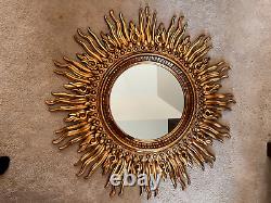 Vintage large Sunburst Gilded wall Mirror