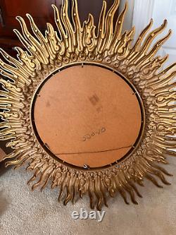 Vintage large Sunburst Gilded wall Mirror