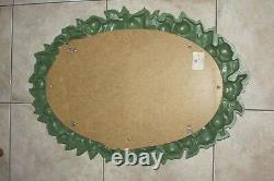 Vtg Large Ornate Floral Rose Wall MirrorHome Interior