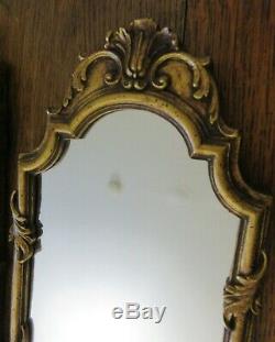 Vtg. Large Pair Stylized Country French, Art Nouveau Framed Wall Mirrors, 10x28