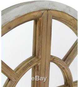 Wall Accent Mirror Large Vertical Solid Wood Pueblo Frame Farmhouse Arch Design