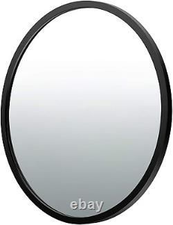 Wall Mirror 24-Inch Bathroom Rubber Frame Large round Wall Mirror Decorative L