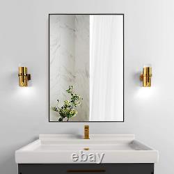 Wall Mirror 26 X 38 Rectangular Bathroom Mirror with Metal Frame, Hanging Mirr
