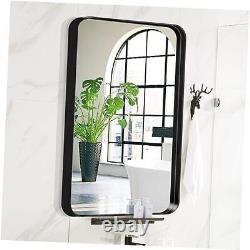 Wall Mirror Large 18x30 Bathroom Mirror Black Metal Rectangle1830, Black