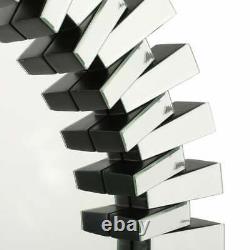 Wall Mirror Silver Glass Beveled Frame 36 Large Round Modern Glossy Décor