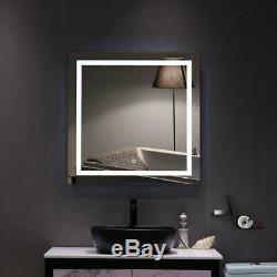 Wall Mounted Mirror Bathroom Vanity Large 32x32 Led Lighted Mirror Home Decor