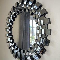 Wall mirror large Round 32 Round Modern Chrome