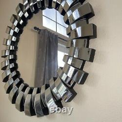 Wall mirror large Round 32 Round Modern Chrome