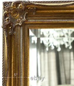 West Frames Victoria Ornate Wood Antique Gold Baroque Framed Wall Mirror Large