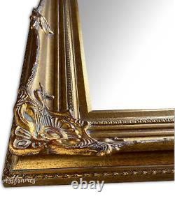 West Frames Victoria Ornate Wood Antique Gold Baroque Framed Wall Mirror Large