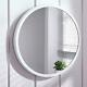 White Round Large Bedroom Bathroom Wall Mirror Simply Elegant 55CM Contemporary