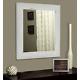 White Vintage Large Rectangle American Colonial Wall Mirror 48 In. H X 36 In. W