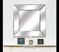 Wholesale X15 Square Wall Mirror 55cm x 55cm Beveled Glass Classic Mitre Edge