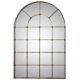Window Pane Arch Oxidized Silver Wall Mirror Large 44