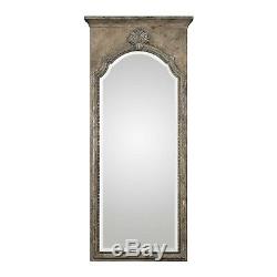 XL Large French Tuscan Antiqued Silver Nevola Full Length Dressing Wall Mirror