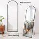 YSSOA Full Length Floor Mirror Large Rectangle Wall Standing Mirror Silver Glass